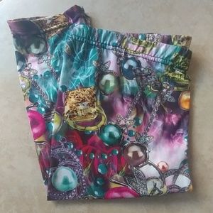 EUC True Rock Jewelry Themed Leggings
